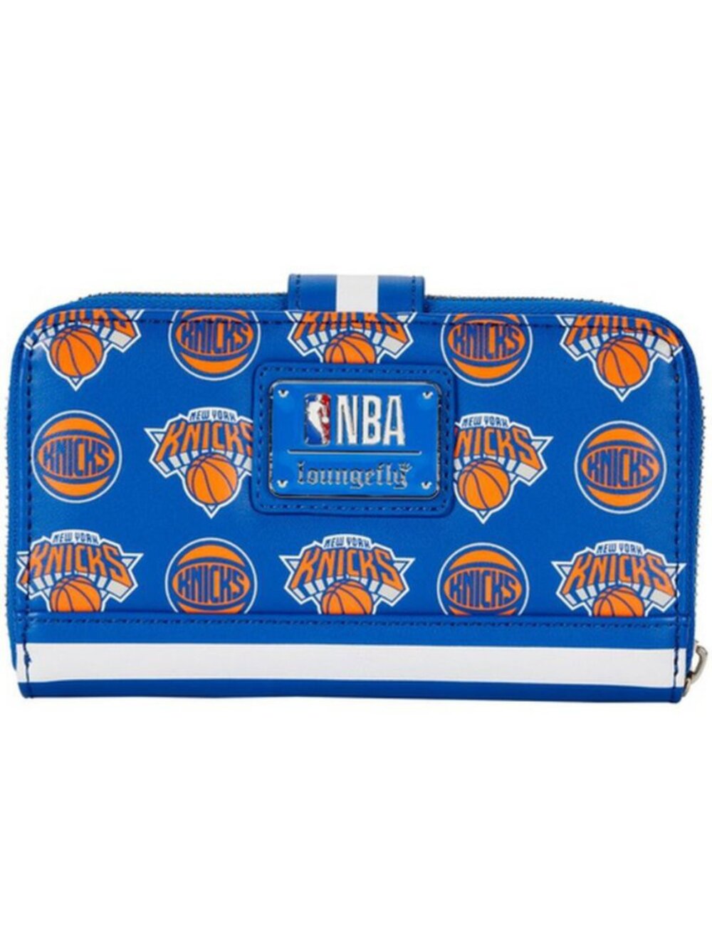 Loungefly New York Knicks NBA Logo Zip Around Wallet Blue Orange #2- NEW